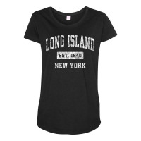 Long Island New York Ny Vintage Established Sports Design Sweatshirt Maternity Scoop Neck T-shirt | Artistshot