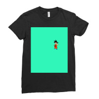 Goku Minimal Flat Art Work Gift Ladies Fitted T-shirt | Artistshot