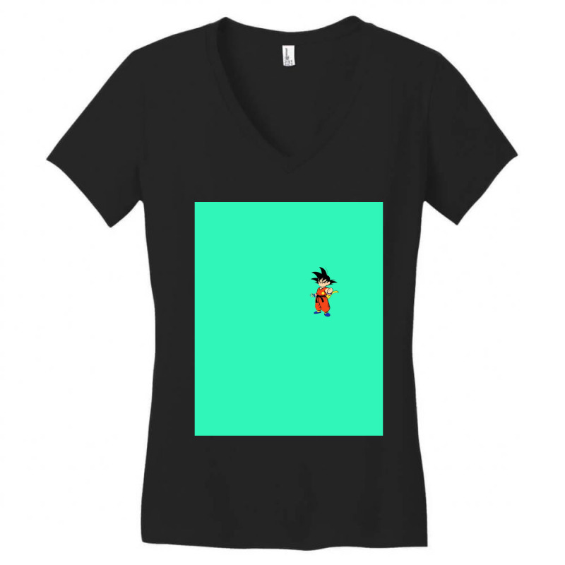 Goku Minimal Flat Art Work Gift Women's V-Neck T-Shirt by KelseyHachler | Artistshot