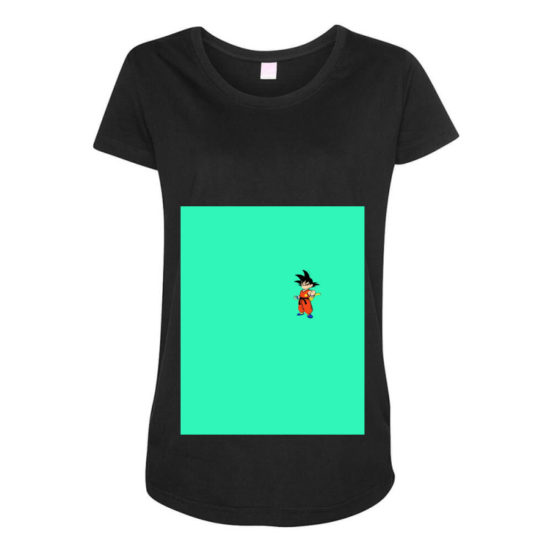 Goku Minimal Flat Art Work Gift Maternity Scoop Neck T-shirt by KelseyHachler | Artistshot