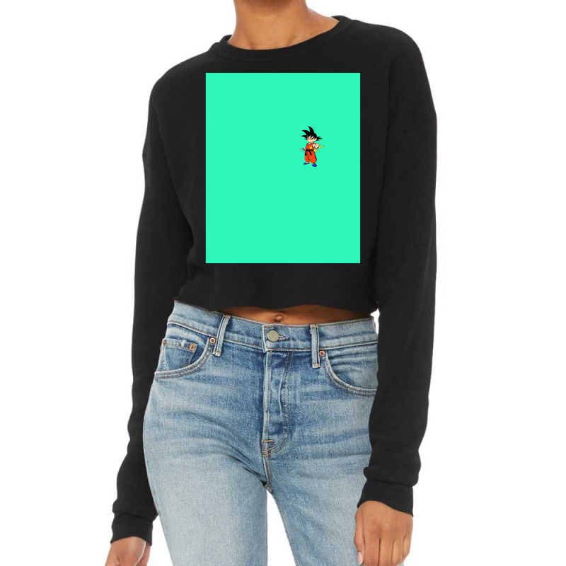 Goku Minimal Flat Art Work Gift Cropped Sweater by KelseyHachler | Artistshot