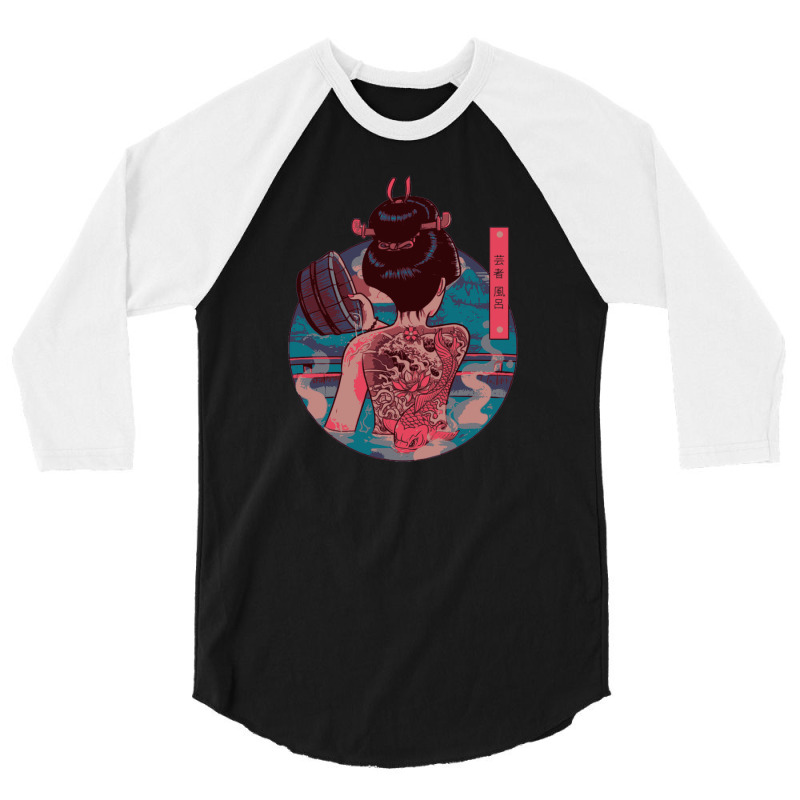 Geisha Bath 3/4 Sleeve Shirt | Artistshot