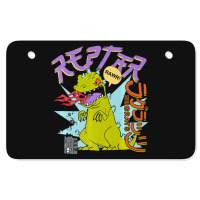 Rugrats Reptar Kanji Fire Sketch Atv License Plate | Artistshot