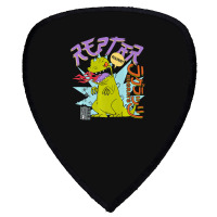 Rugrats Reptar Kanji Fire Sketch Shield S Patch | Artistshot