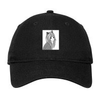 Black And White Girl Adjustable Cap | Artistshot