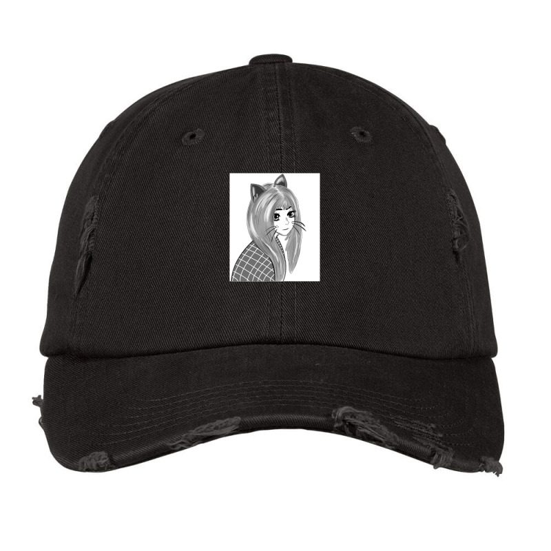 Black And White Girl Vintage Cap by cm-arts | Artistshot