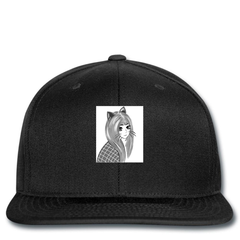 Black And White Girl Printed hat by cm-arts | Artistshot