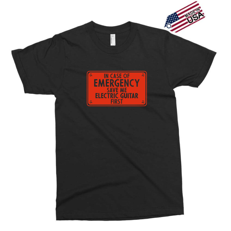 In Case Of Emergency Save Me Electric Guitar First Exclusive T-shirt | Artistshot