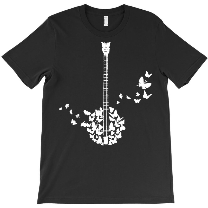 Banjo Instrument T  Shirt A Banjo Instrument With Beautiful Butterflie T-Shirt by pfahey | Artistshot