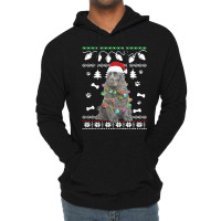 American Water Spaniel Dog Santa Hat Ugly Christmas Sweater Happy Holi Lightweight Hoodie | Artistshot