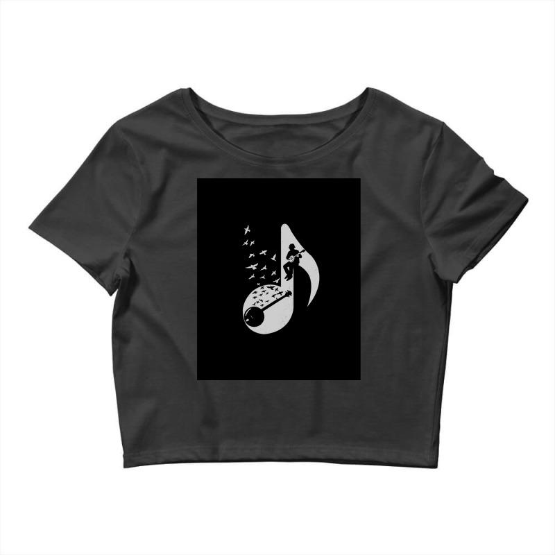 Musical Note   Banjo Crop Top by JAMESDSHARP | Artistshot