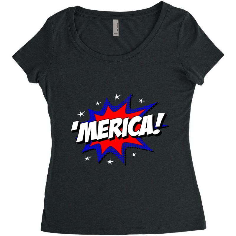 Merica America Women's Triblend Scoop T-shirt by cm-arts | Artistshot