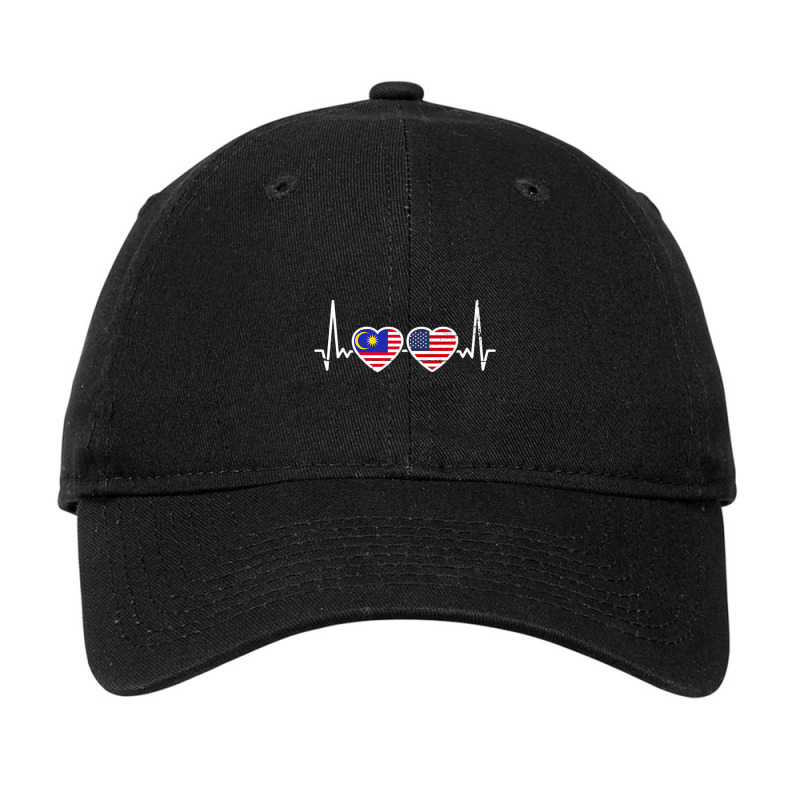 Malaysia Usa Heartbeat Malaysian American Flag Premium T Shirt Adjustable Cap by cm-arts | Artistshot