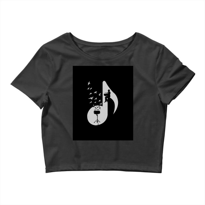 Musical Note   Snare Drum Crop Top by JAMESDSHARP | Artistshot