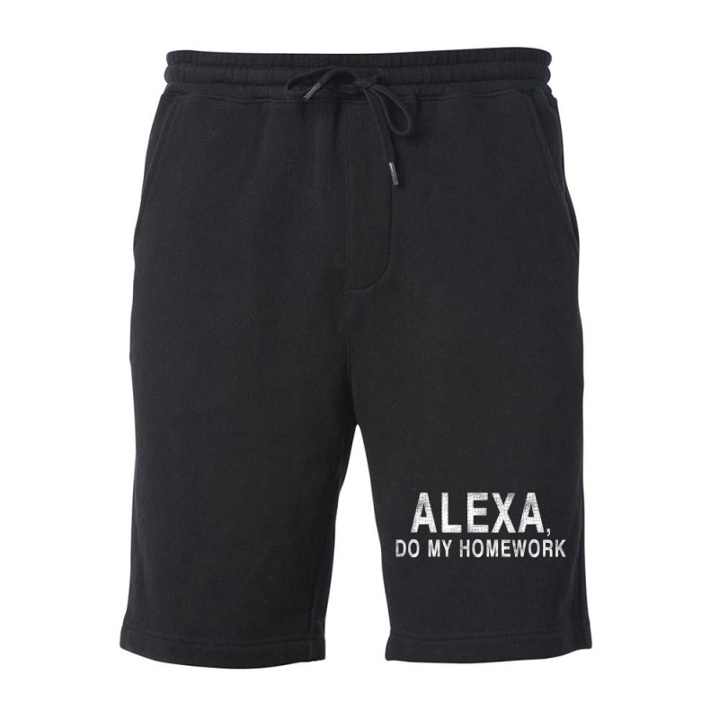 Alexa Do My Homework Joke Fleece Short by cm-arts | Artistshot