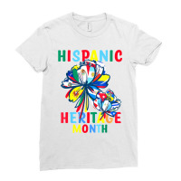 Hispanic Heritage Month Latino Countries Flags Sunflower (2) Ladies Fitted T-shirt | Artistshot