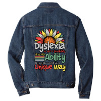 Dyslexia Is Not A Disability   Dyslexia Awareness Day Long Sleeve T Sh Men Denim Jacket | Artistshot