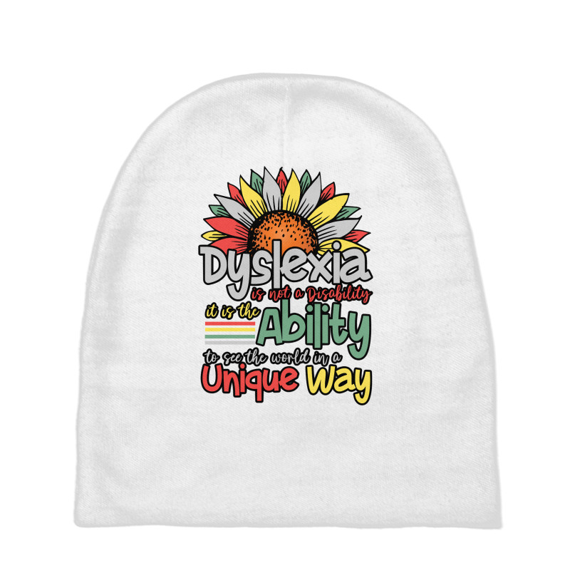 Dyslexia Is Not A Disability   Dyslexia Awareness Day Long Sleeve T Sh Baby Beanies by cm-arts | Artistshot