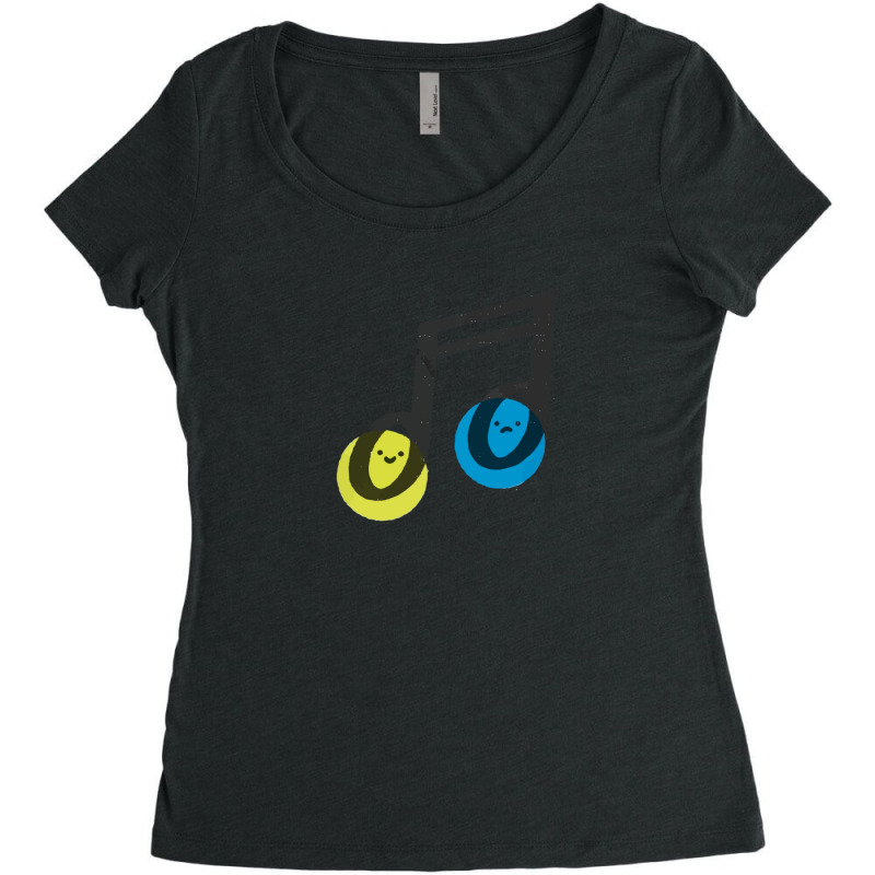 Musical Note Women's Triblend Scoop T-shirt by JAMESDSHARP | Artistshot