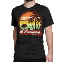 Saint Petersburg Florida Souvenirs Retro 80s St Petes Beach T Shirt Classic T-shirt | Artistshot