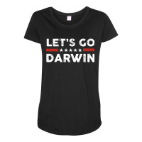 Lets Go Darwin Us Flag Vintage Maternity Scoop Neck T-shirt | Artistshot