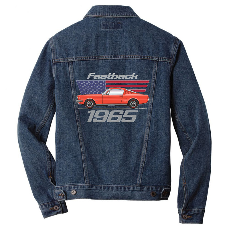 Fastback Poppy Red Men Denim Jacket by cm-arts | Artistshot