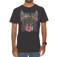 Rock & Roll Free Spirit World Tour Guitar Fire Wings Thunder Vintage T-shirt | Artistshot