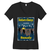 Nature Beauty Adventure Hiking Gift Funny Women's V-neck T-shirt | Artistshot