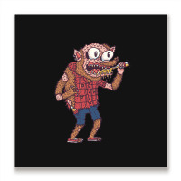 Werewolf Gift Metal Print Square | Artistshot