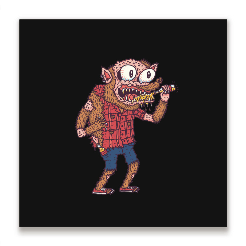 Werewolf Gift Metal Print Square | Artistshot