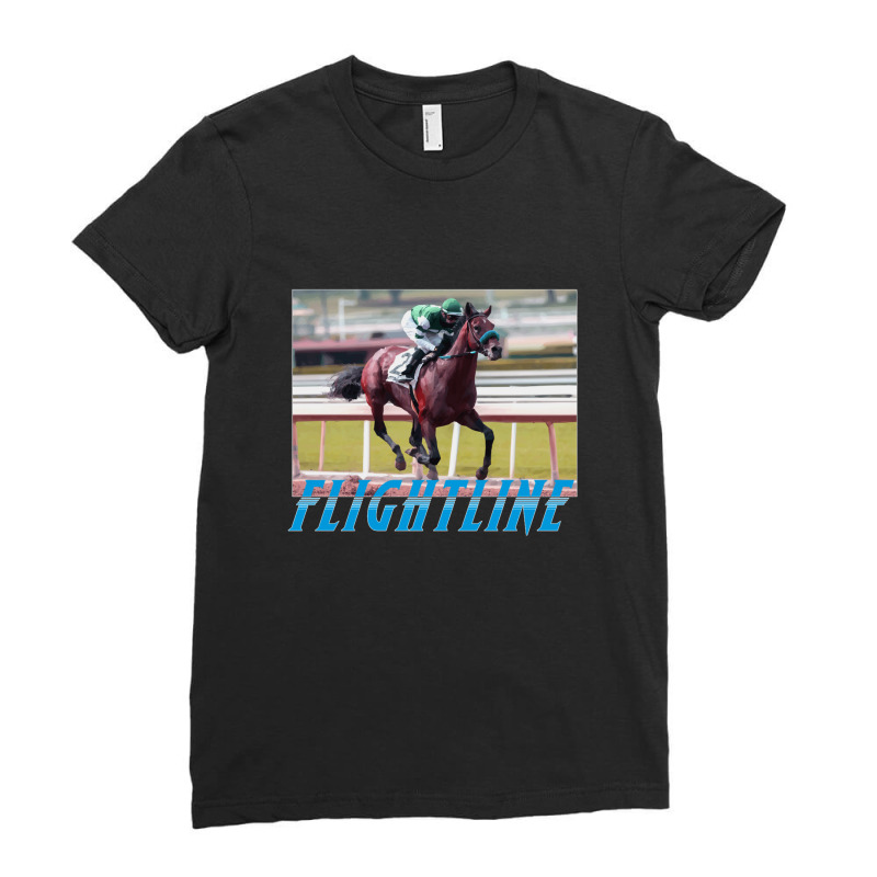 Flightline Classic Horseracing Ladies Fitted T-Shirt by cm-arts | Artistshot