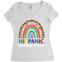 National Hispanic Heritage Month Rainbow All Countries Flags-hispanic  Women's Triblend Scoop T-shirt | Artistshot