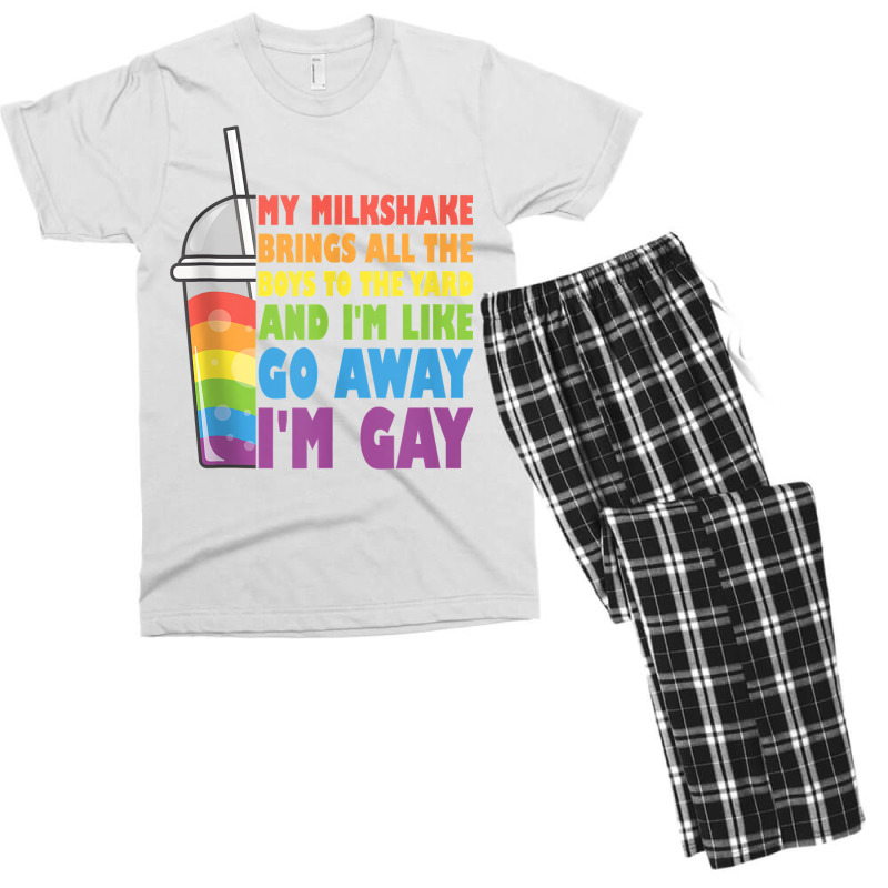 My Milkshake Brings All The Boys To The Yard Lgbtq Gay Pride Tank Top Men's T-shirt Pajama Set by cm-arts | Artistshot