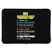 My Perfect Day Play Video Games Gamer Rectangle Patch | Artistshot