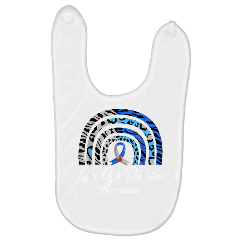 Type 1 Diabetes Awareness, Type One Diabetic Rainbow T Shirt Baby Bibs by cm-arts | Artistshot