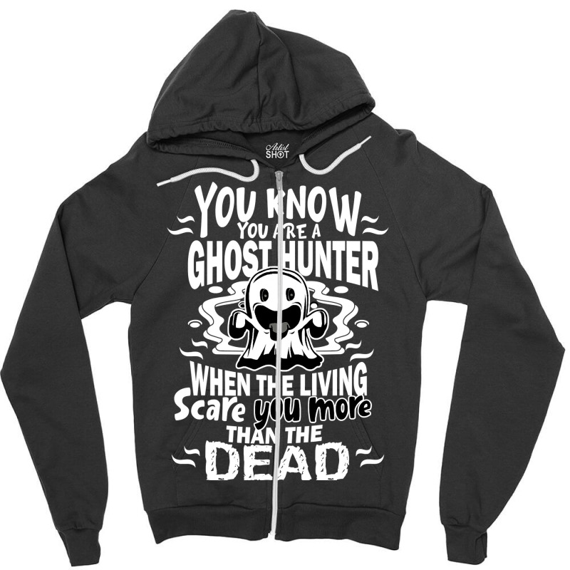 Ghost Hunter Halloween Costume Funny Zipper Hoodie | Artistshot