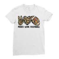 Football Leopard Peace Love Football Womenn Girls Toddler 78 Football  Ladies Fitted T-shirt | Artistshot