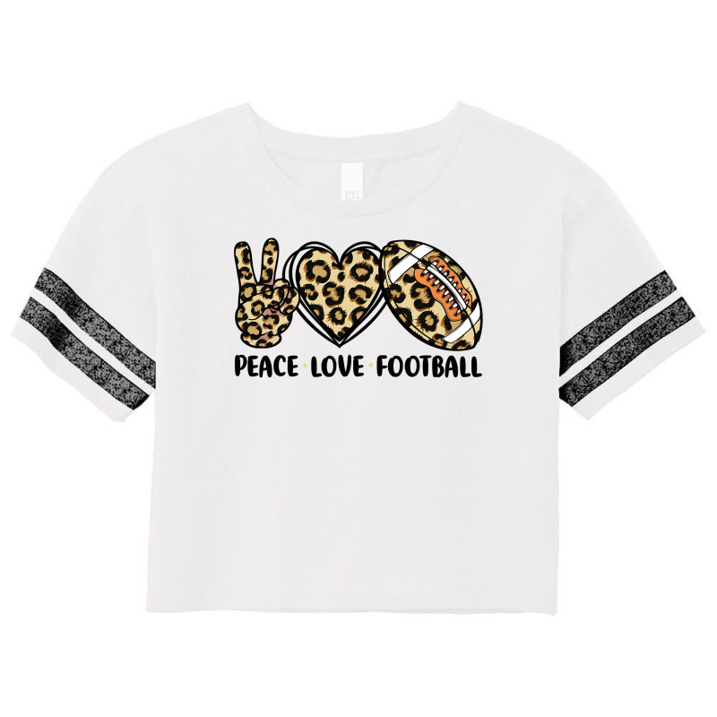 Football Leopard Peace Love Football Womenn Girls Toddler 78 Football  Scorecard Crop Tee by coolquirrell | Artistshot