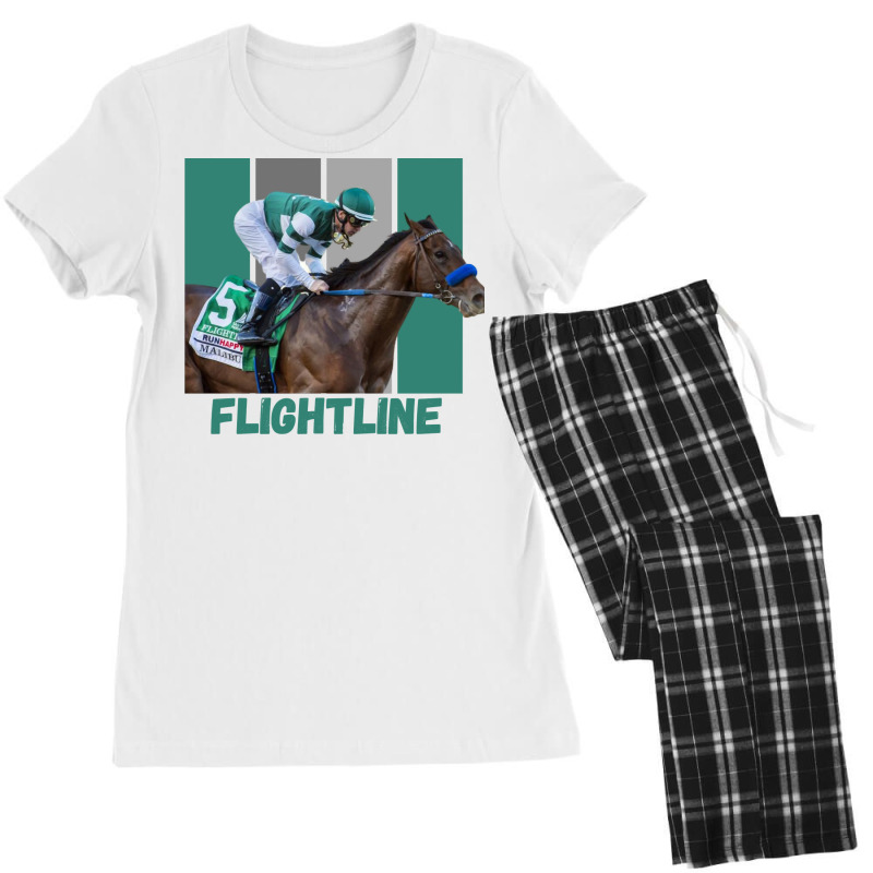 Flightline Horse Racing Thoroughbred Del Mar Santa Anita Sweatshirt Women's Pajamas Set by cm-arts | Artistshot