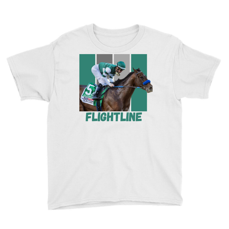 Flightline Horse Racing Thoroughbred Del Mar Santa Anita Sweatshirt Youth Tee by cm-arts | Artistshot