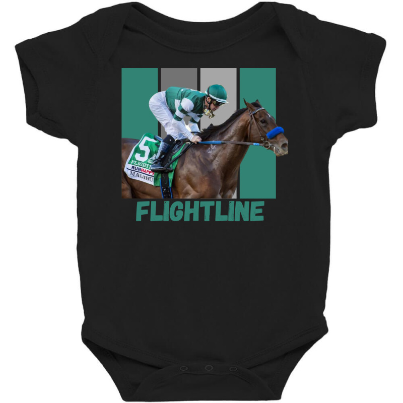 Flightline Horse Racing Thoroughbred Del Mar Santa Anita Sweatshirt Baby Bodysuit by cm-arts | Artistshot