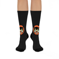 Wild Cat Rockabilly Retro Gift Crew Socks | Artistshot