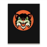 Wild Cat Rockabilly Retro Gift Metal Print Vertical | Artistshot