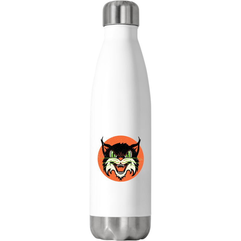 Wild Cat Rockabilly Retro Gift Stainless Steel Water Bottle | Artistshot