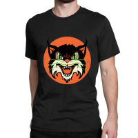 Wild Cat Rockabilly Retro Gift Classic T-shirt | Artistshot