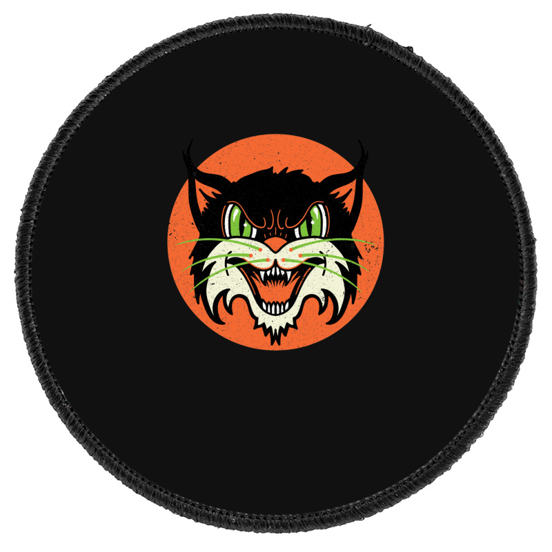 Wild Cat Rockabilly Retro Gift Round Patch | Artistshot