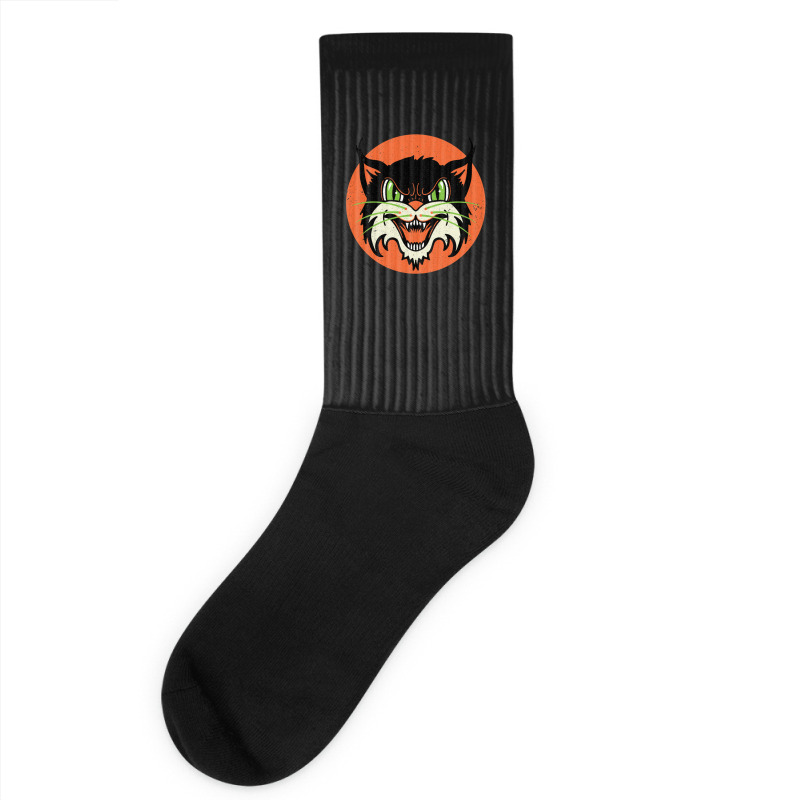 Wild Cat Rockabilly Retro Gift Socks | Artistshot