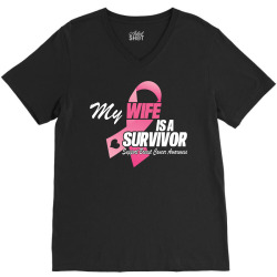 My Wife Is A Survivor V-Neck Tee | Artistshot