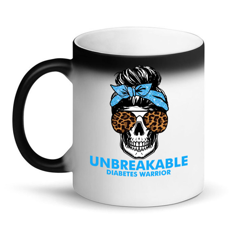 Diabetes Unbreakable Diabetes Warrior Skull Halloweenfor Woman 332 Awa Magic Mug | Artistshot