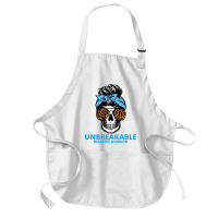 Diabetes Unbreakable Diabetes Warrior Skull Halloweenfor Woman 332 Awa Medium-length Apron | Artistshot